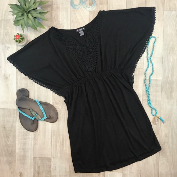 Delirious LA black crochet dress cover up size L - Picture 4 of 4